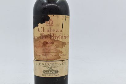null 1 bottle of Château Léoville Poyferré 1928. 
Level: -5 cm under the capsule.
Torn...
