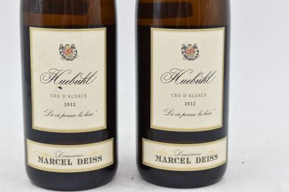null 2 bouteilles Alsace liquoreux "Huebuhl" 2012, Domaine Marcel Deiss
Niveaux -0,5...