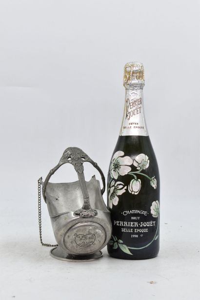 null 1 bottle of Champagne Perrier Jouët "Belle époque" 1990. 
Accompanied by a pewter...