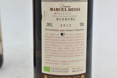 null 2 bouteilles Alsace liquoreux "Huebuhl" 2012, Domaine Marcel Deiss
Niveaux -0,5...