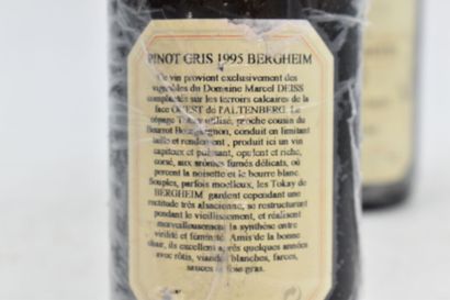 null 2 bouteilles Alsace, Pinot Gris "Bergheim" 1995, Domaine Marcel Deiss
Niveaux...