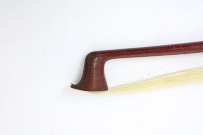 null Violin bow by Jérôme Thibouville Lamy, pernambuco mounted nickel silver. 60gr...