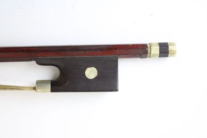 null Violin bow by Jérôme Thibouville Lamy, pernambuco mounted nickel silver. 60gr...