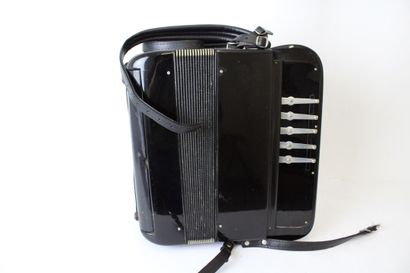 null Italian Chromatic Accordion "Fratelli Crosio" with register, black color in...