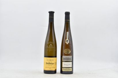 Ensemble de deux bouteilles 1 bottle of Alsace Gewurztraminer Grand Cru Eichberg...