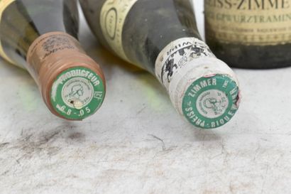 7 bouteilles Vins d'Alsace comprenant : 3 bottles Gewurztraminer 1977, Preiss-Zimmer
Levels...