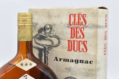 null 1 bottle Armagnac Clés des Ducs. Level -4 cm under the cap.
in original cardboard...