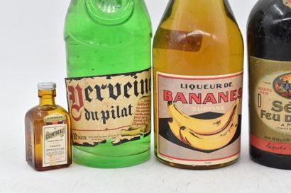 Réunion d'alcools comprenant : 1 bottle Verveine du Pilat
1 bottle Banana Liqueur...