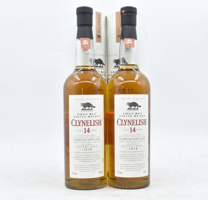null 2 bottles of CLYNELISH Scotch Whisky. 14 years old. 
In their boxes. 
Level...
