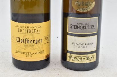 Ensemble de deux bouteilles 1 bottle of Alsace Gewurztraminer Grand Cru Eichberg...