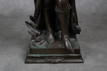 null Henri PLE (1853-1922)
Jeanne d'Arc, bronze à patine brune, signé sur la terrasse....