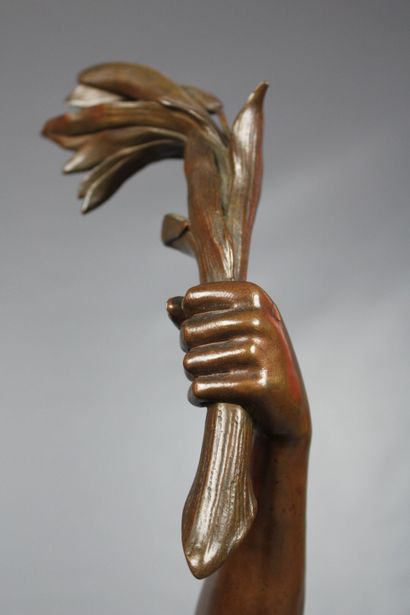 null Jean-Bernard DESCOMPS (1872-1948)
Le Torrent, sculpture en bronze à patine médaille...