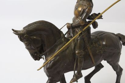 null Emmanuel FREMIET (1824-1910)
Joan of Arc on horseback", bronze with brown patina,...