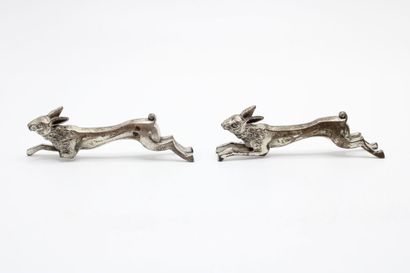 null Ensemble de douze porte-couteaux en métal représentant divers animaux, marqués...