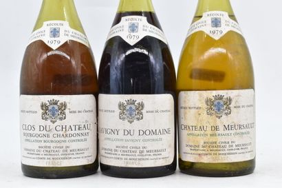 Assortiment de 3 bouteilles de vins de la Côte de Beaune : SAVIGNY - Savigny du Domaine...