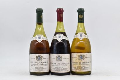 Assortiment de 3 bouteilles de vins de la Côte de Beaune : SAVIGNY - Savigny du Domaine...
