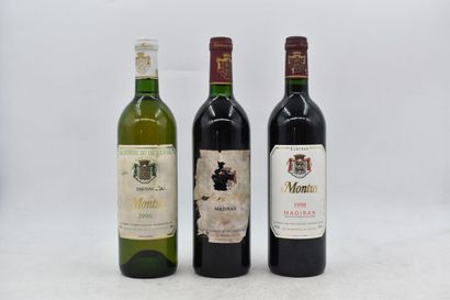 Assortiment de 3 bouteilles de vins du Sud-Ouest : MADIRAN - Château Montus
1985...