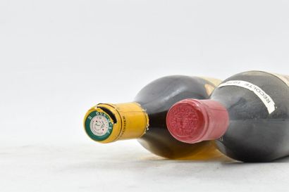 Assortiment de 2 bouteilles de vin et spiritueux de Bourgogne : BOURGOGNE ALIGOTE...