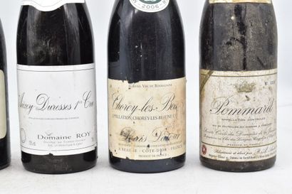 Assortiment de 6 bouteilles de vins de Bourgogne : POMMARD - Domaine de la Juvinière...