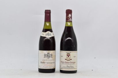 Assortiment de 2 bouteilles de vins de Bourgogne :  
