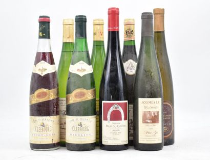 Assortiment de 8 bouteilles de Vins d'Alsace : 
