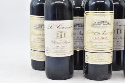 Assortiment de 7 bouteilles de vins de Madiran : MADIRAN - Château Barréjat - Tradition
1994...