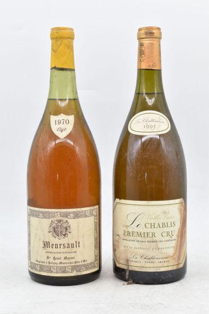 Assortiments de 2 magnums de vins de Bourgogne (blanc) : MEURSAULT - Veuve Henri...