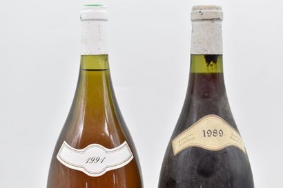 Assortiment de 2 magnums de vins de Bourgogne : CHABLIS - 1er Cru - Denis Race 
1991...