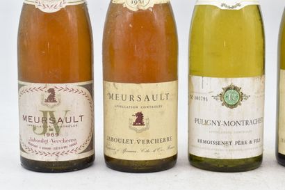 Assortiment de 6 bouteilles de vins de Bourgogne (Blanc) : MEURSAULT - Jaboulet-Vercherre...