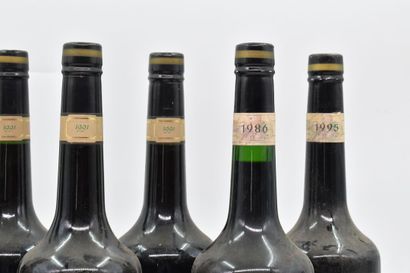 Assortiment de 7 bouteilles de vins de Banyuls : BANYULS (Blanc) - Grand Cru - Demi...