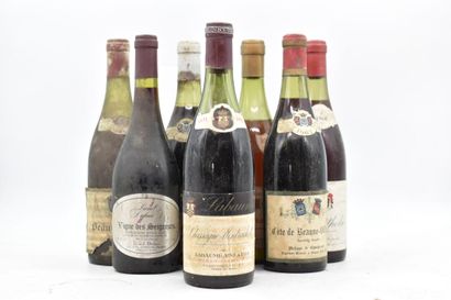 Assortiment de 8 bouteilles de vins de la Côte de Beaune :  