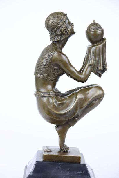 null DUVERNET Georges (1870-1955). Oblivion, sculpture en bronze, signé sur la base,...