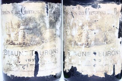 null 5 bottles of BEAUNE 1ER CRU TEURONS red, DOMAINE BOUCHARD. Very damaged labels,...