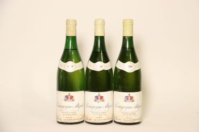 null 3 bottles of BOURGOGNE ALIGOTÉ white 1989, RENÉ BELLOD.