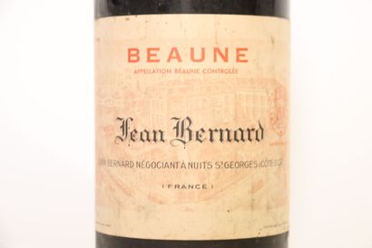 null 1 bottle of red BEAUNE 1955, JEAN BERNAD. Level : more than 6 cm under the ...