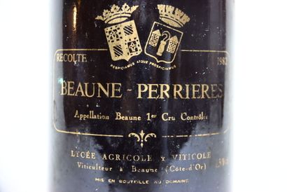 null 1 magnum de BEAUNE 1ER CRU PERRIÈRES rouge 1982, LYCÉE AGRICOLE VITICOLE DE...