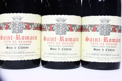 null 6 bouteilles de SAINT-ROMAIN SOUS LE CHÂTEAU CÔTE DE BEAUNE rouge 1984, BAROLET-BOURRUD....