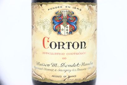 null 1 bouteille de CORTON rouge 1976, MAISON DOUDET-NAUDIN. Niveau : 4,5 cm sous...