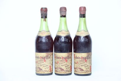 3 bouteilles d'ARBOIS PUPILLIN rouge 1976,...