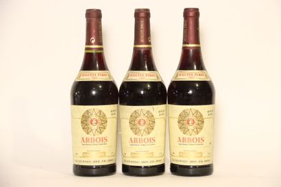 null 3 bottles of red ARBOIS 1993 AUGUSTE PIROU
