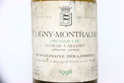 null 1 bouteille de PULIGNY-MONTRACHET 1ER CRU CLOS DU CAILLERET blanc 1996, DOMAINE...
