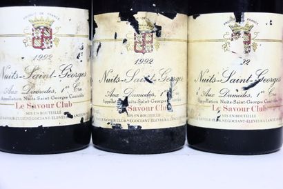 null 3 bottles of NUITS-SAINT-GEORGES 1ER CRU AUX DAMODES red 1992, LE SAVOUR CLUB....