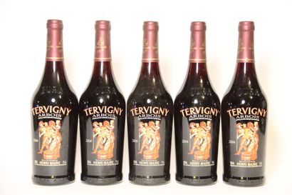 5 bottles of red ARBOIS 2004, HENRI MAIR...