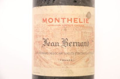 null 1 bouteille de MONTHÉLIE rouge 1961, JEAN BERNAD. Niveau : plus de 6 cm sous...