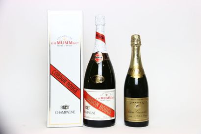 null 1 magnum of white CHAMPAGNE BRUT "Cordon rouge" NM, MUMM, in its box. 
1 bottle...