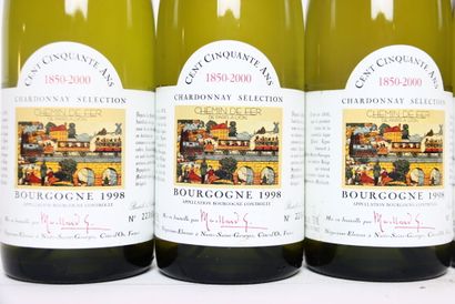 null 5 bottles of white BOURGOGNE 1998, MOILLARD.