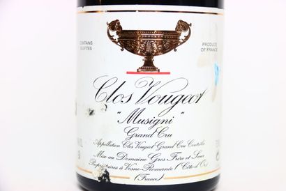 null 1 bottle of CLOS VOUGEOT red 2014, DOMAINE GROS. Label slightly damaged and...