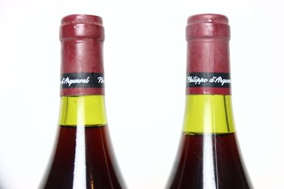 null 2 bouteilles de CÔTE DE BEAUNE-VILLAGES rouge 1987 PHILIPPE D'ARGENVAL. Étiquettes...