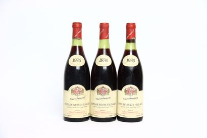 null 3 bottles of CÔTE-DE-NUITS-VILLAGES red 1976, MARCEL AMANCE. 
