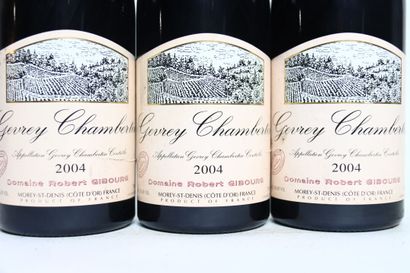 null 3 bottles of red GEVREY-CHAMBERTIN 2004, DOMAINE ROBERT GIBOURG.
